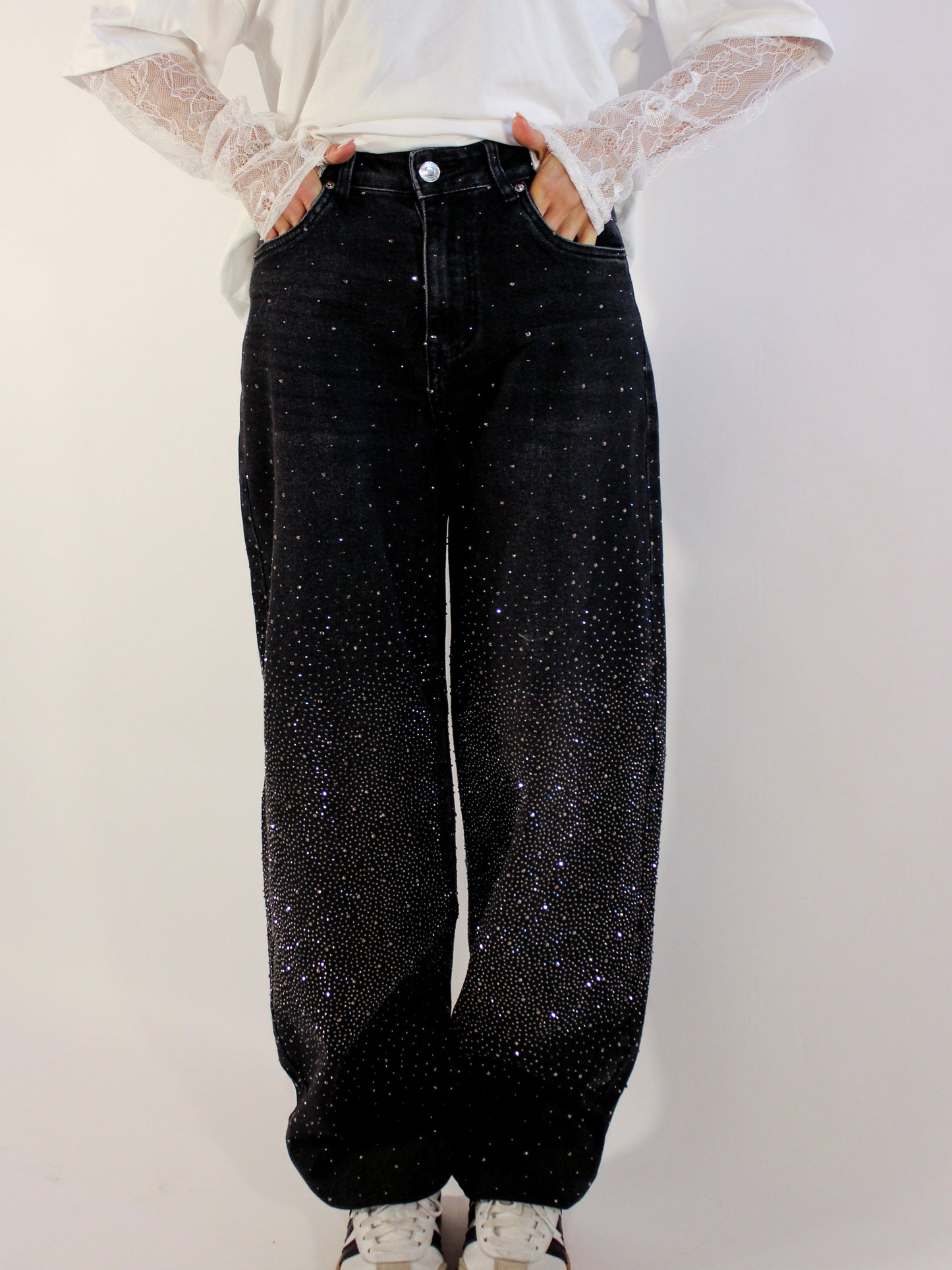 JEANS BALLOON CON STRASS